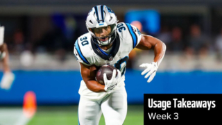 Chuba Hubbard's role headlines our Week 3 usage takeaways