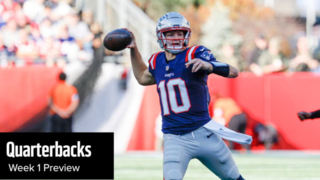 Drake Maye is featured in our Week 1 Quarterback Preview