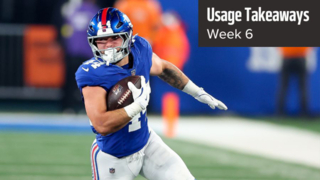 Top 10 Fantasy Football Takeaways from Week 6 Usage