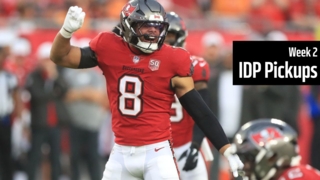 Buccaneers LB Sirvocea Dennis looks like a breakout candidate. Get him off the waiver wire in your IDP league ahead of NFL Week 2.