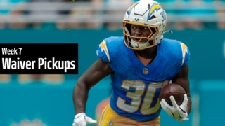 Kimani Vidal led the Chargers backfield last week. That makes him a top Week 7 waiver wire pickup wherever he's still available.